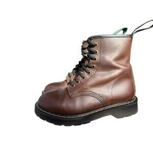 Solovair Gaucho Crazy Horse Combat Boot Brown Leather Women US 5